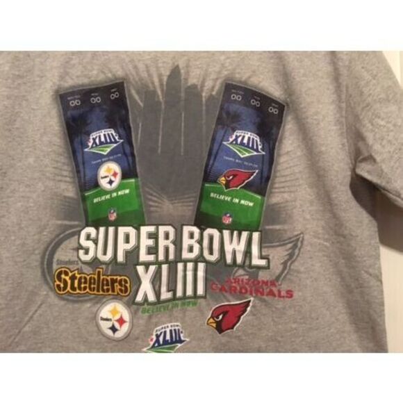 PITTSBURGH STEELERS SUPER BOWL XLIII SIZE MEDIUM T-SHIRT **NEW** - Picture 2 of 2
